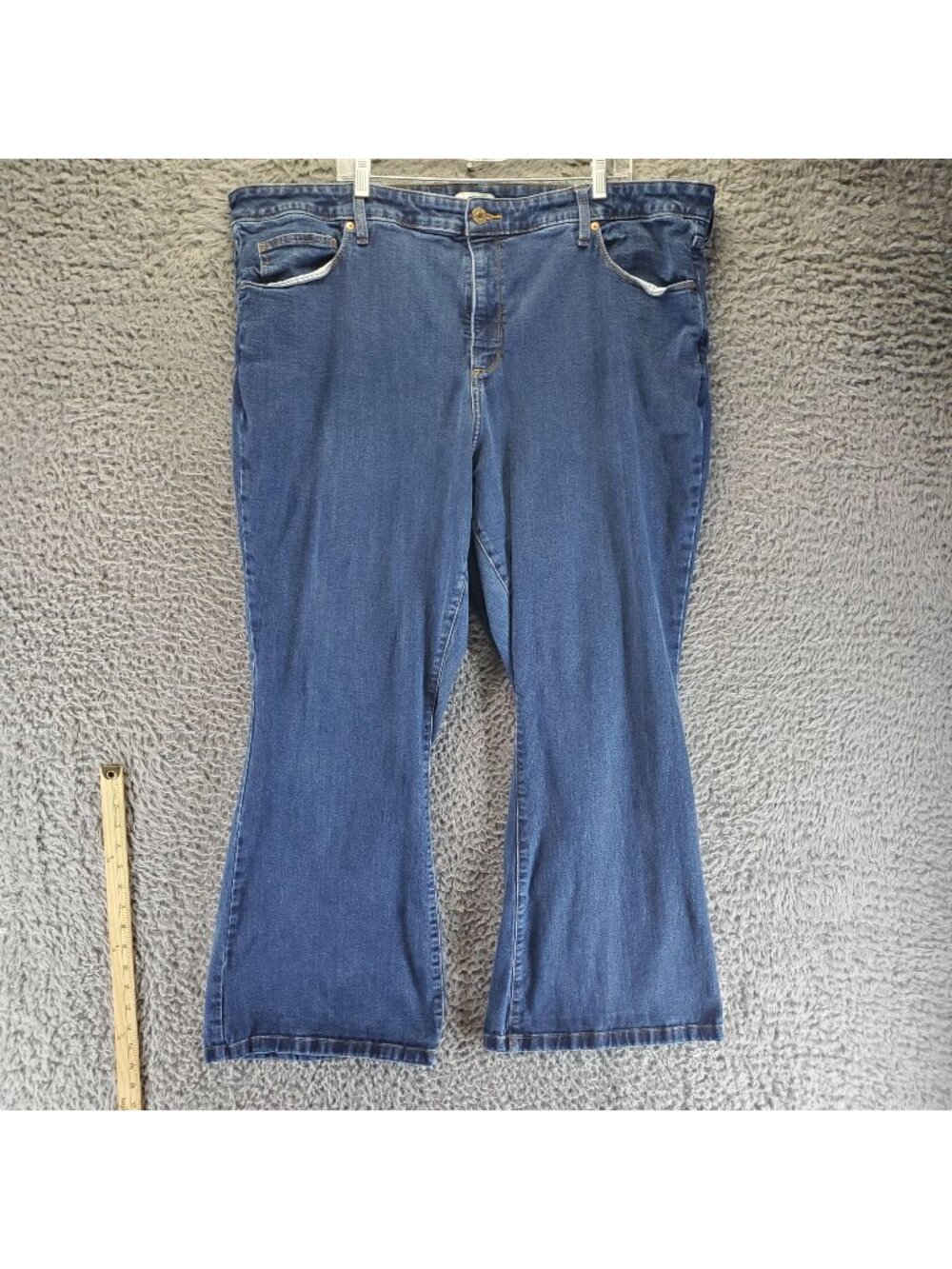 Ava & Viv Jeans Womens 26 Plus Blue High Rise Flare Stretch Denim